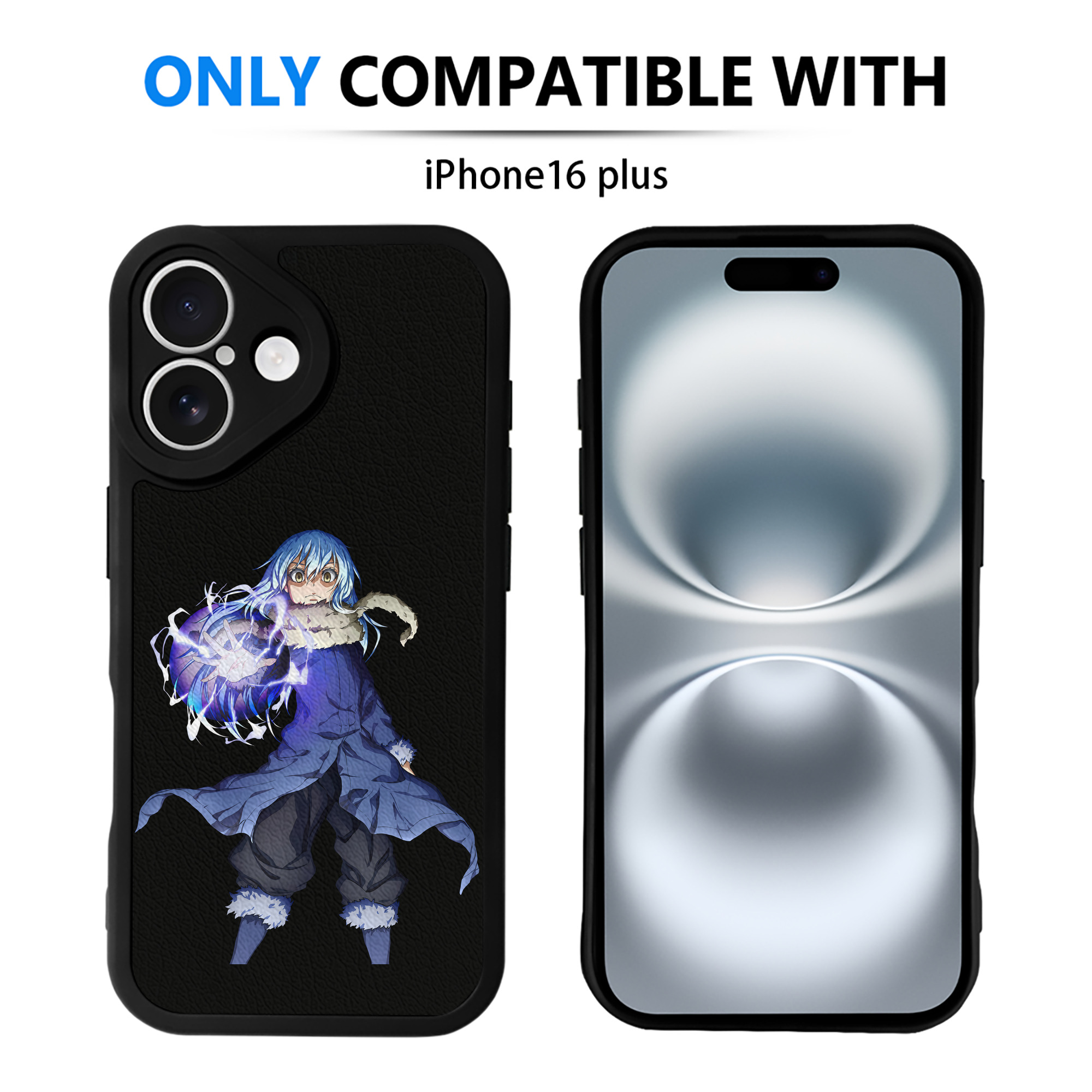 （画像用） 転スラ Regarding Reincarnated to Slime 【iPhone 16シリーズ対応】シリコンスマホケース（レザー調） 材質：シリコン